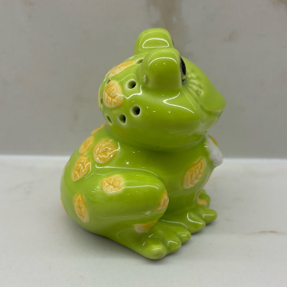 Vintage Josef Originals Frog Potpourri Jar Shaker 1970s Yellow Flowers Spring - Picture 4 of 7